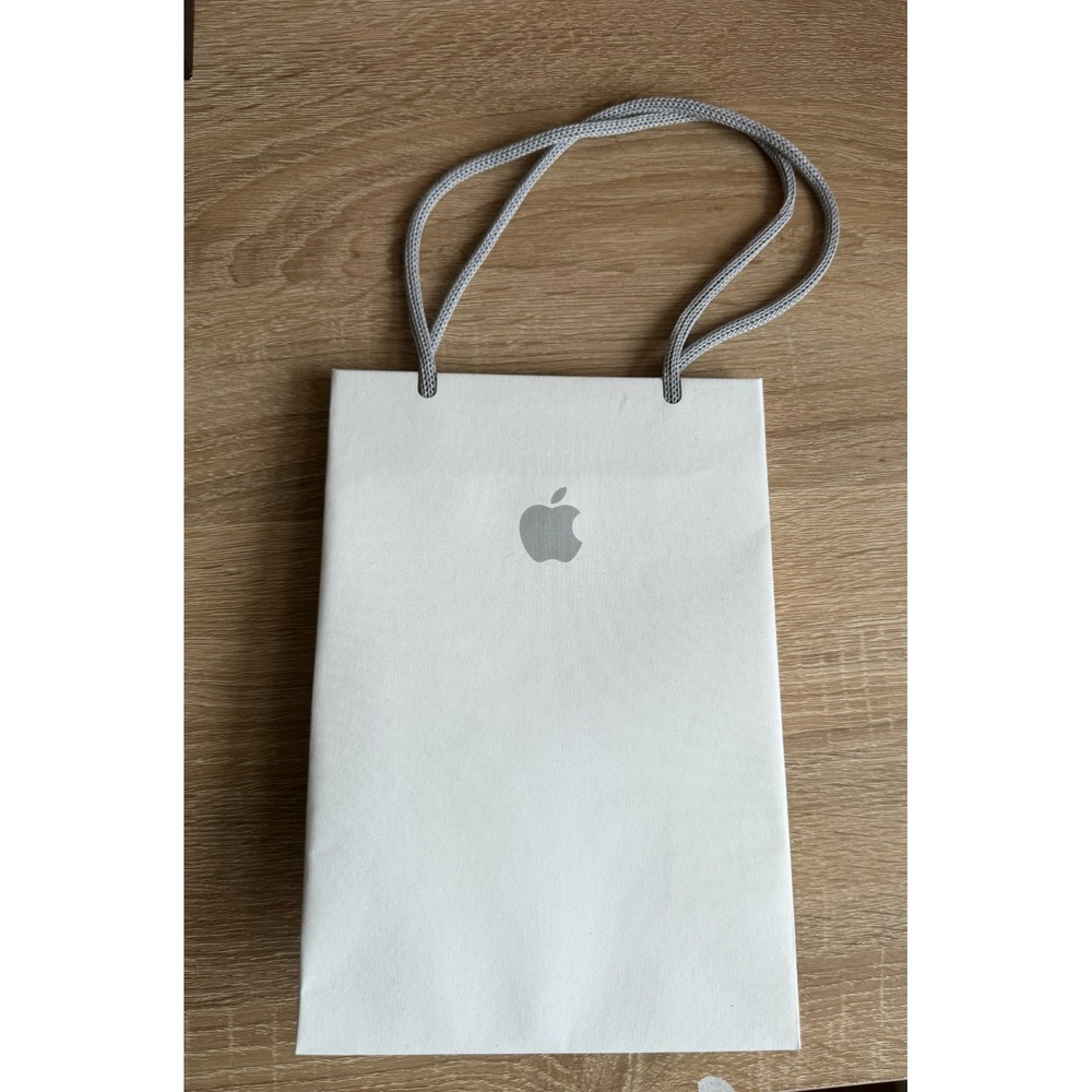 Apple Store Apple Logo Shopping Paper Bag Genuine White Bag Empty Matte Classic